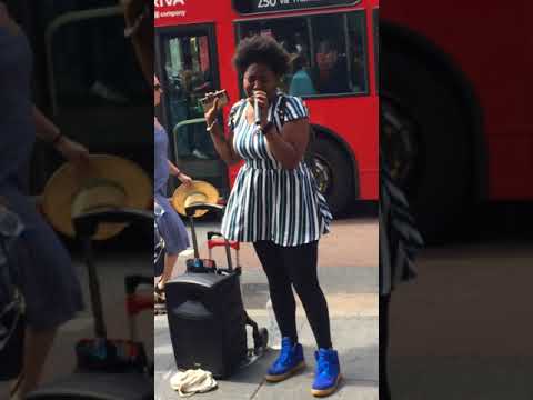 Ruth Brown -  I'd Rather Go Blind - performed outside Brixton underground station.