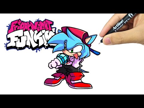 How to draw boyfriend, How to draw boyfriend from friday fight funkin.