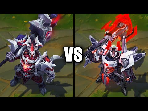 Old God Mordekaiser vs PROJECT Mordekaiser Skins Comparison (League of Legends)