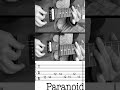 paranoid guitar tab easy black sabbath guitar lesson