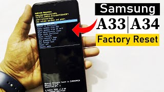 Samsung Galaxy A33/A34:- Screen Unlock/Hard Reset/Format 🔓 🔓