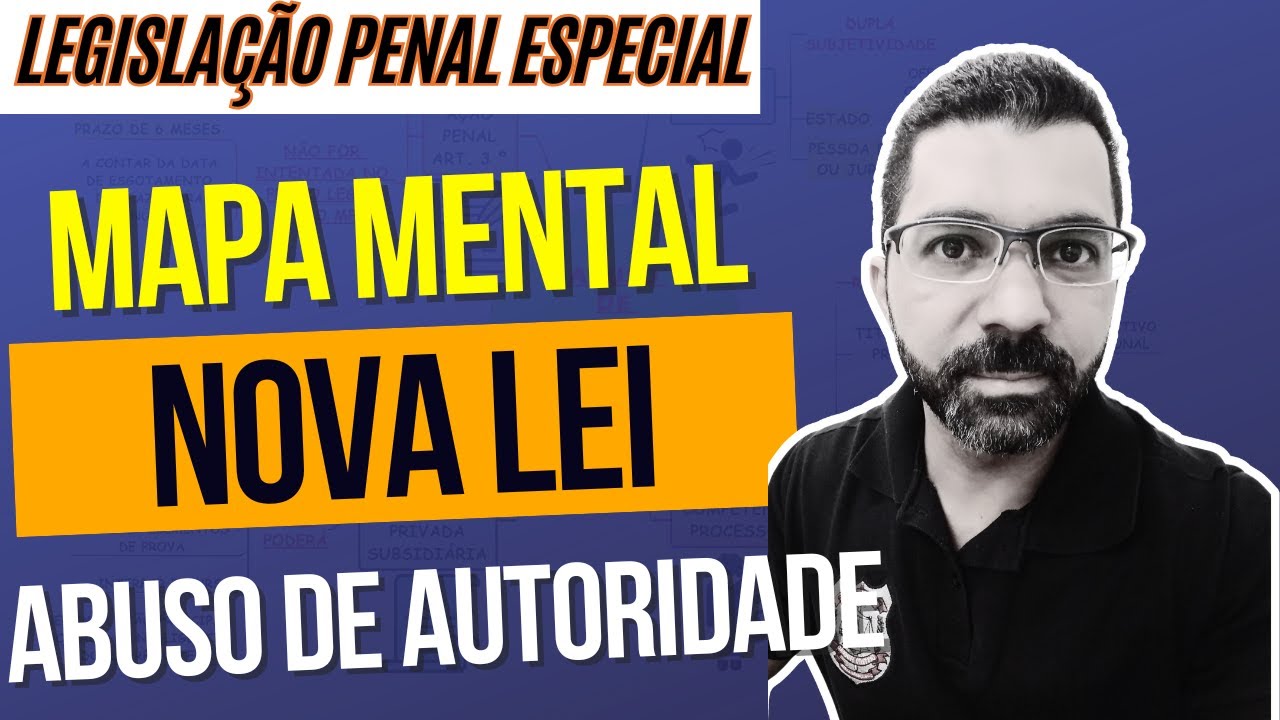 VÍDEO AULA com MAPA MENTAL da Nova Lei dei ABUSO DE AUTORIDADE - 13.869/19.