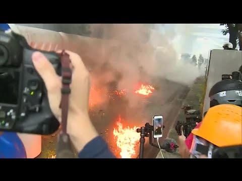Hong Kong rioters throw molotov cocktails at Legislative Council building