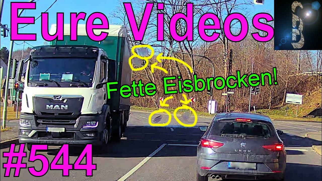 Eure Videos #544 - Dashcam - Eisbrocken vom LKW - Reh ausweichen und schleudern - Fahrerflucht