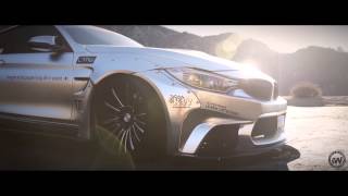 Liberty Walk BMW M4 wrapped in Satin silver chrome by Impressive Wrap (LB performance)