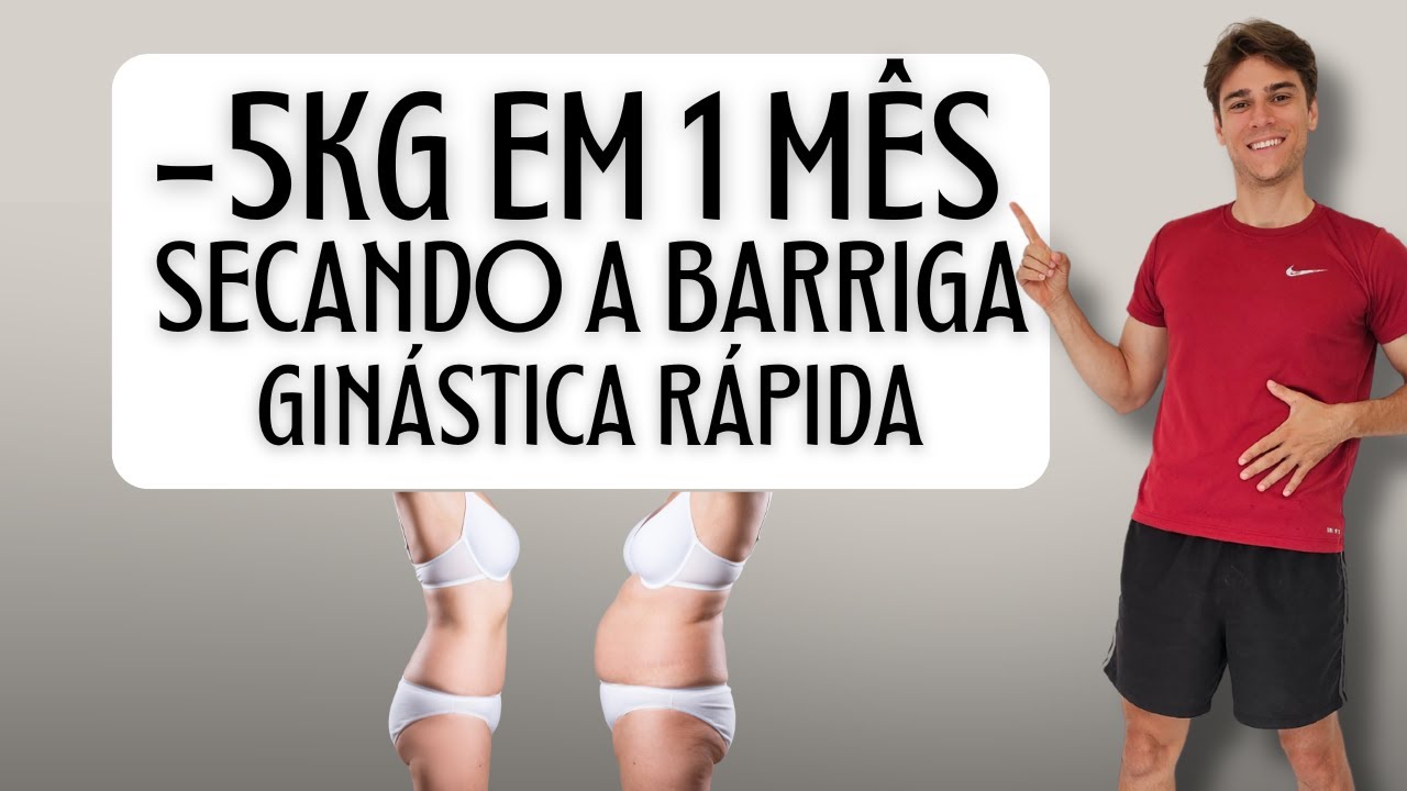 5kg em 1 mês treinando em casa-Ginastica rápida pra secar barriga