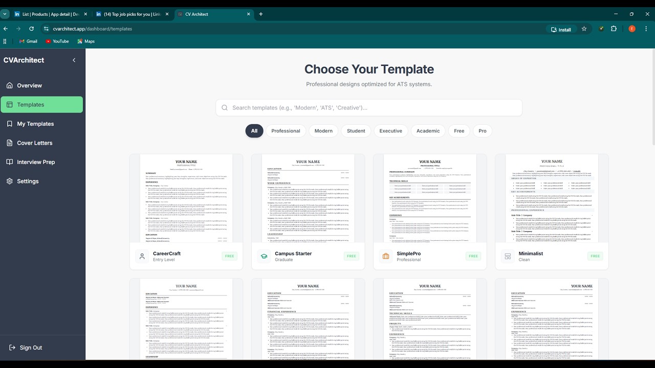 CV Architect demo video