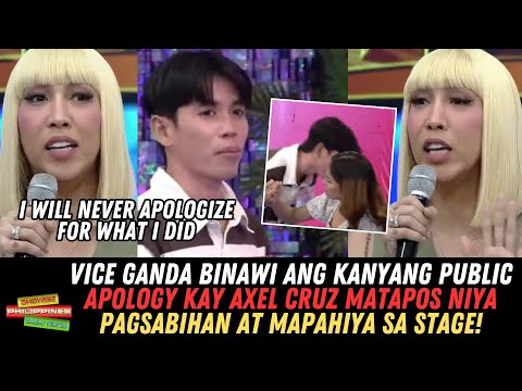 Vice Ganda BINAWI Ang Kanyang Public Apology Kay Axel Cruz Matapos Mapagsabihan At Ipahiya Sa Stage!