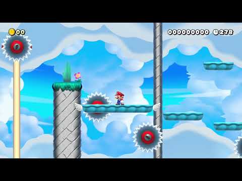 blue platforms:Sky high by oyamrkrabs 🍄 Super Mario Maker 2 #ajn