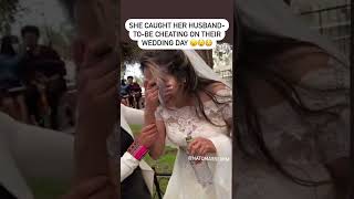 She really caught her soon to be husband cheating on their wedding day in the limo! #Cheating #Wife