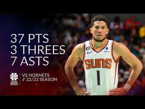 Devin Booker 37 pts 3 threes 7 asts vs Hornets 22/23 season