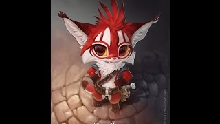 Painting a lynx character