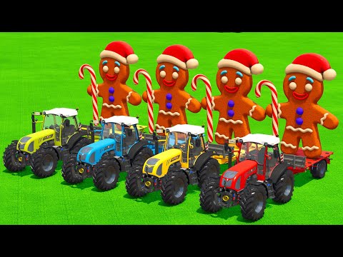 LOAD AND TRANSPORT GIANT COOKIE WITH RIGI TRAC TRACTORS & FORKLIFTS - Farming Simulator 25