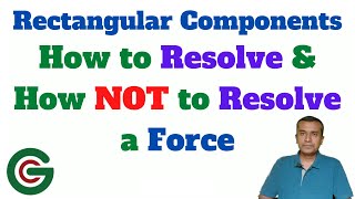 Resolving a force vector in engineering mechanics Part-1| Rectangular components | Grads Compeer
