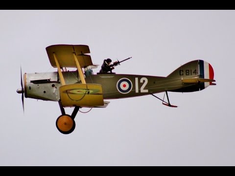 WW1 SCOUT / FIGHTERS PYRO DISPLAY LMA RAF COSFORD RC AIRSHOW - 2016