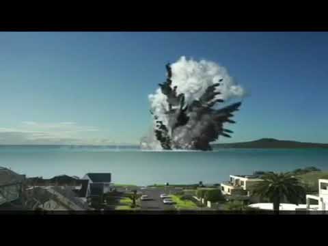 Tonga Underwater Volcanic Eruption Caught by a CCTV 