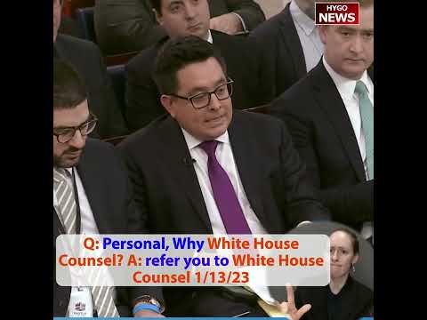 Q: Personal lawyer, Why refer to White House Counsel? A: refer you to White House Counsel