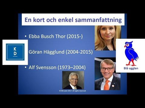 Vad står Kristdemokraterna för (KD) [En kort och enkel sammanfattning] [Svenska partier]