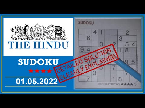 How to Solve 4 Star Hindu  Sudoku May 01, 2022 -  Step By Step Solution