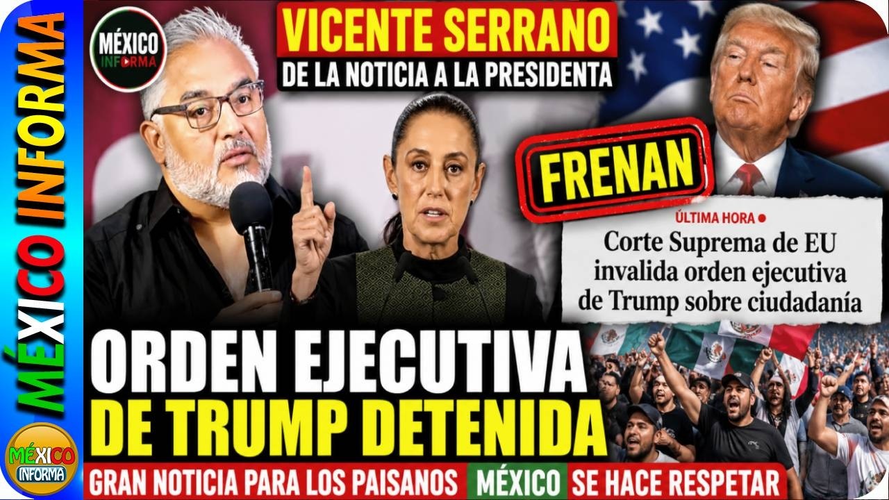 VICENTE SERRANO LE DIO LA NOTICIA A LA PRESIDENTA EN PLENA MAÑANERA. GRAN NOTICIA PARA LOS PAISANOS.