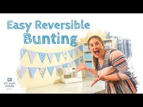 BUNTING DIY | Easy Reversible Fabric Bunting Tutorial for Beginners