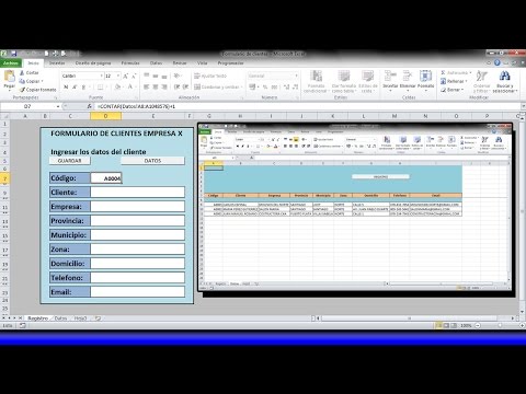 La mejor manera de crear un Formulario o Base de datos de Clientes con macros en Excel