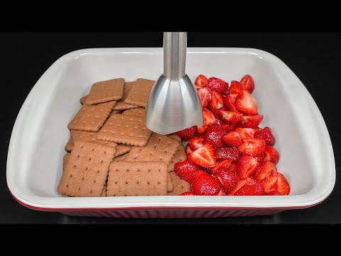 All you have to do is grab strawberries and cookies and BEAT! five minutes! Simple and delicious!