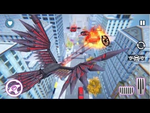 Android Gameplay FHD Flying Eagle Robot Car Multi Transforming Games
