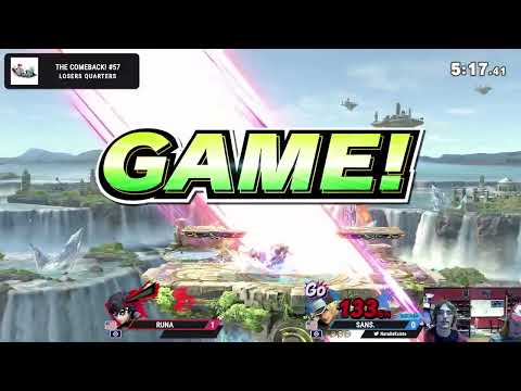 [The Comeback! #57] Losers Quarters - Runa (Incineroar, Joker) vs. sans. (Sheik, Terry)