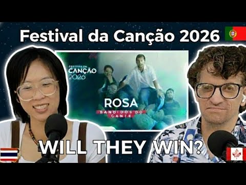 Reaction to PORTUGAL! Bandidos do Cante – Rosa (Lyric Video) | Festival da Canção 2026