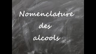 Alcool 1 Nomenclature