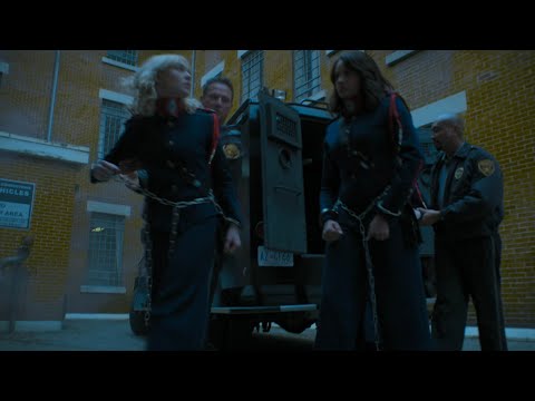 4 girls shackled in transport chains - Motherland: Fort Salem S03E09