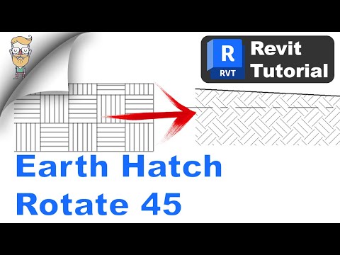 How to Revit Hatch Earth Rotating 45 Pattern
