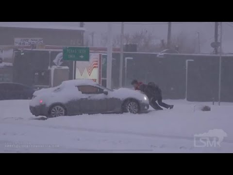 01-10-2021 Lubbock,TX - Texas Covered in Heavy Snow