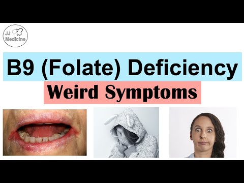 Vitamin B9 (Folsäure) Mangel – Seltsame Symptome (z. B. Schlaflosigkeit, Sprachprobleme, Hautläsi...