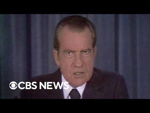 From the archives: Nixon announces release of Watergate tape transcripts in 1974