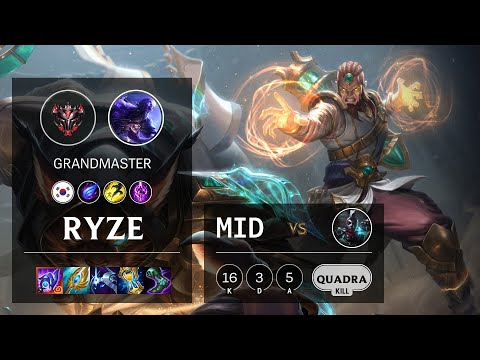 Ryze Mid vs Ekko - KR Grandmaster Patch 10.24