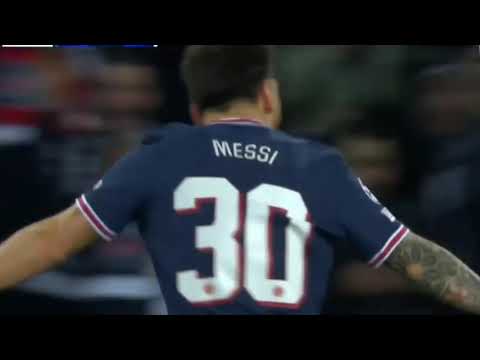 Lionel Messi's first goal at PSG against Manchester City (29/09/2021)