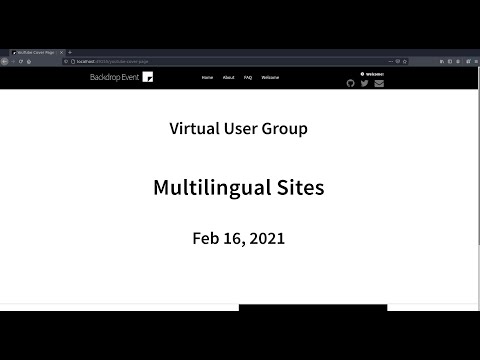 Virtual User Group - Multilingual
