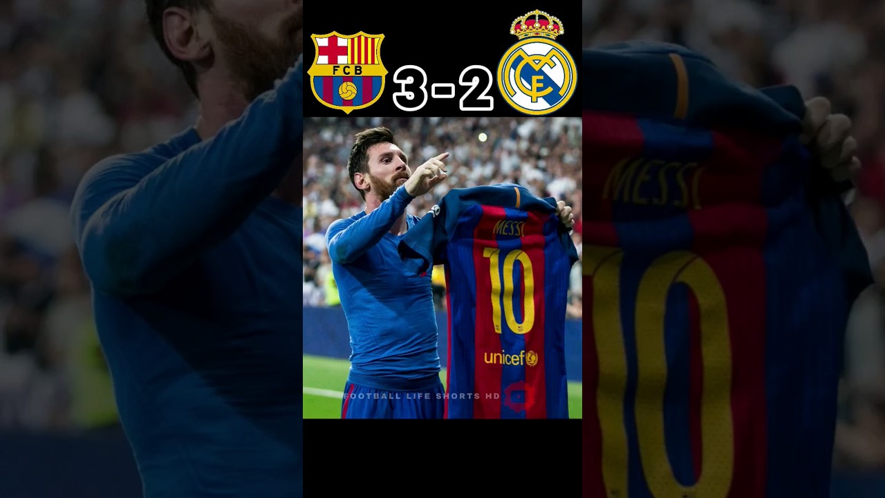 Barcelona vs Real Madrid Laliga 2016/17. The most hot Match ever . #ronaldo #messi #shorts #benzema