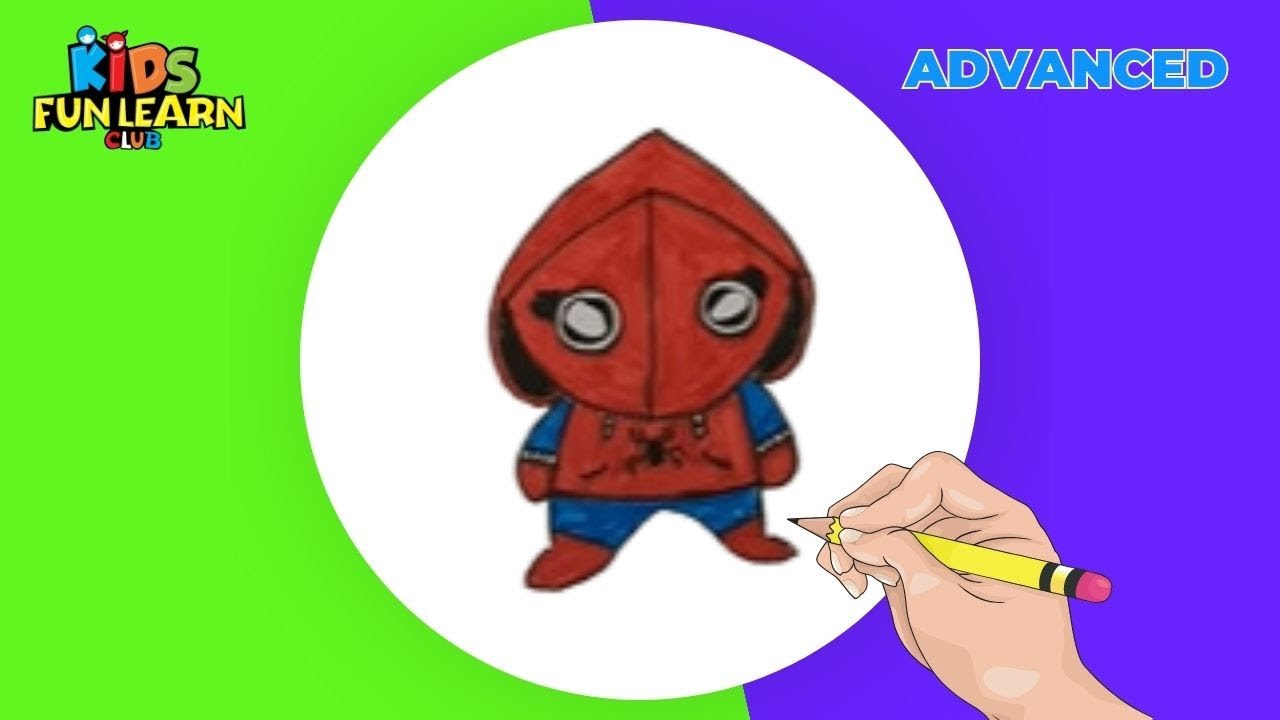 How to draw Spiderman easily for Kids