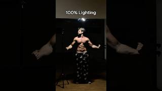 100% Lighting just hits different 👀 GymLamp for posing! #gym #bodybuilding #gymbro #gymrat