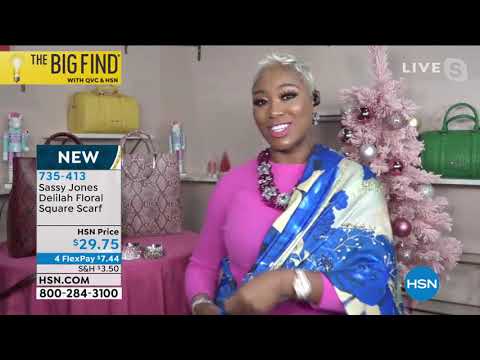 Sassy Jones Delilah Floral Square Scarf