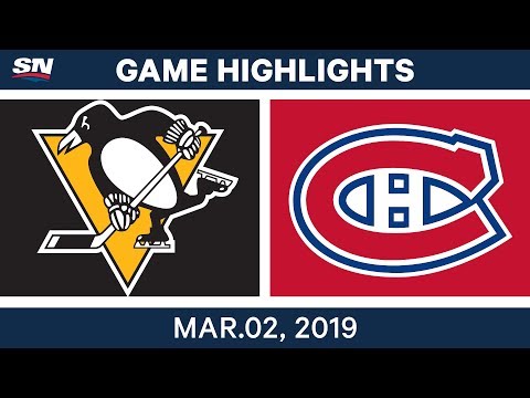 NHL Highlights | Penguins vs. Canadiens – Mar 2, 2019