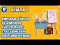 Kimyasal Türler ve Kimyasal Türler Arası Etkileşimlerin Sınıflandırılması  | 9.Sınıf Kimya