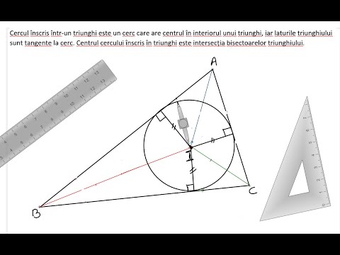Linii importante in triunghi. Bisectoarea. Cercul înscris într-un triunghi
