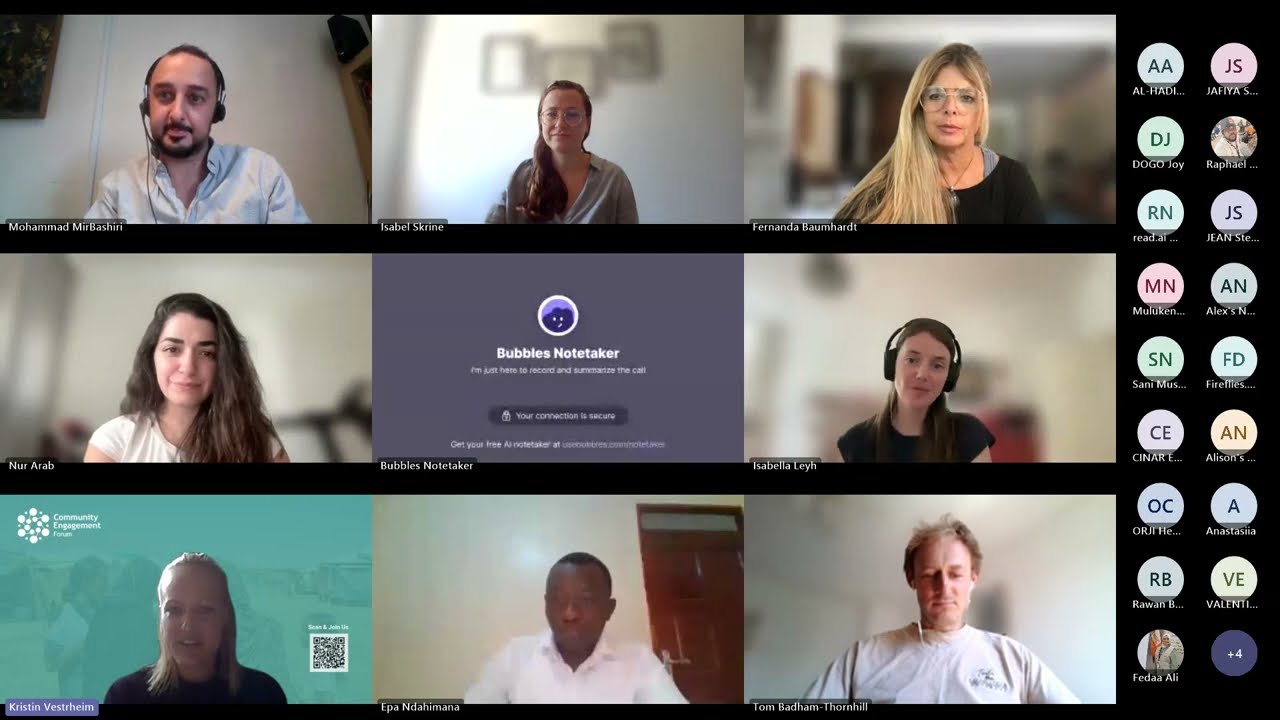 Coffee and Chat: Beyond Tokenism  Displaced Peoples' Participation in the CEF