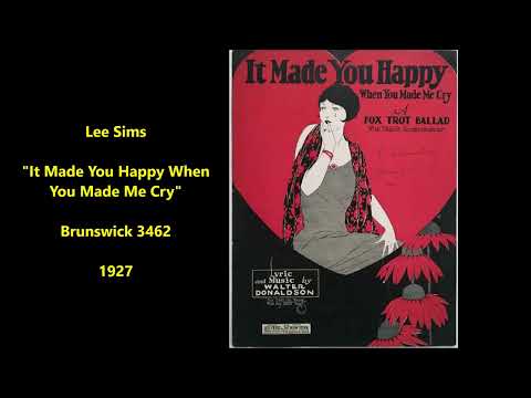 Lee Sims "It Made You Happy When You Made Me Cry" Brunswick 3462 (1926) ornate piano like Art Tatum