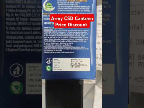 Army CSD Canteen Price Difference discount #csdcanteen #canteen #csd #indianarmy #agniveer