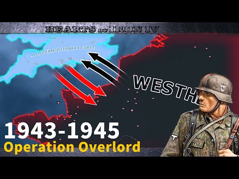 Operation Overlord in 1943-1945 HOI4 Timelapse